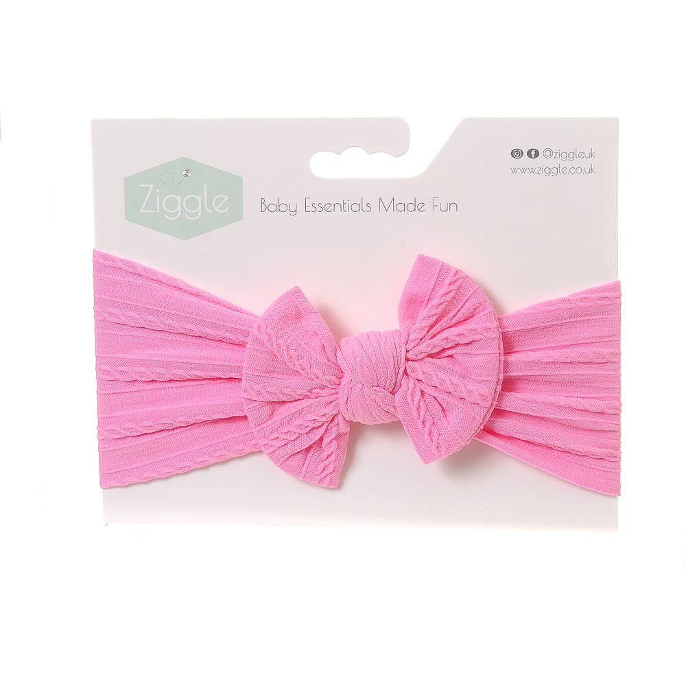 Bright Pink Top Bow Baby Headband