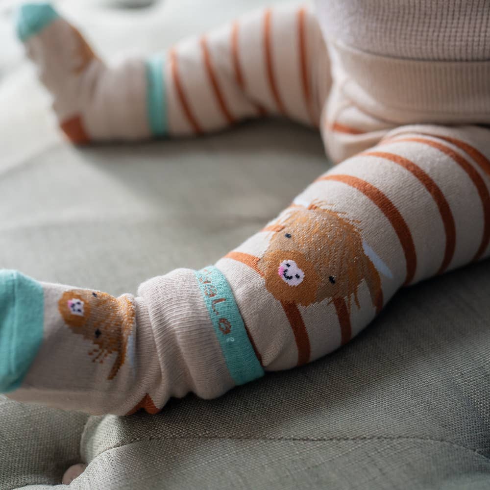 Highland Cow Leggings and Socks Set: Highland Cow