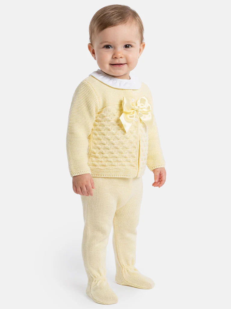 lemon knitted 3 piece baby set - Adorababy