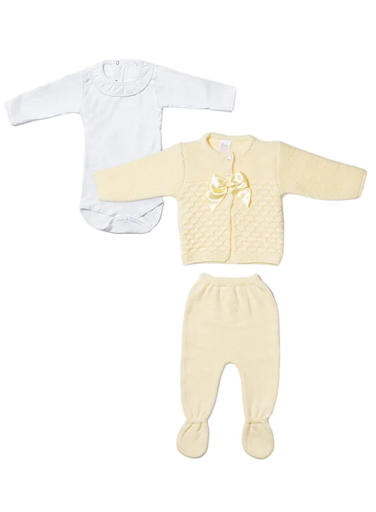Fruit de ma passion lemon knitted baby set - AdoraBaby.co.uk