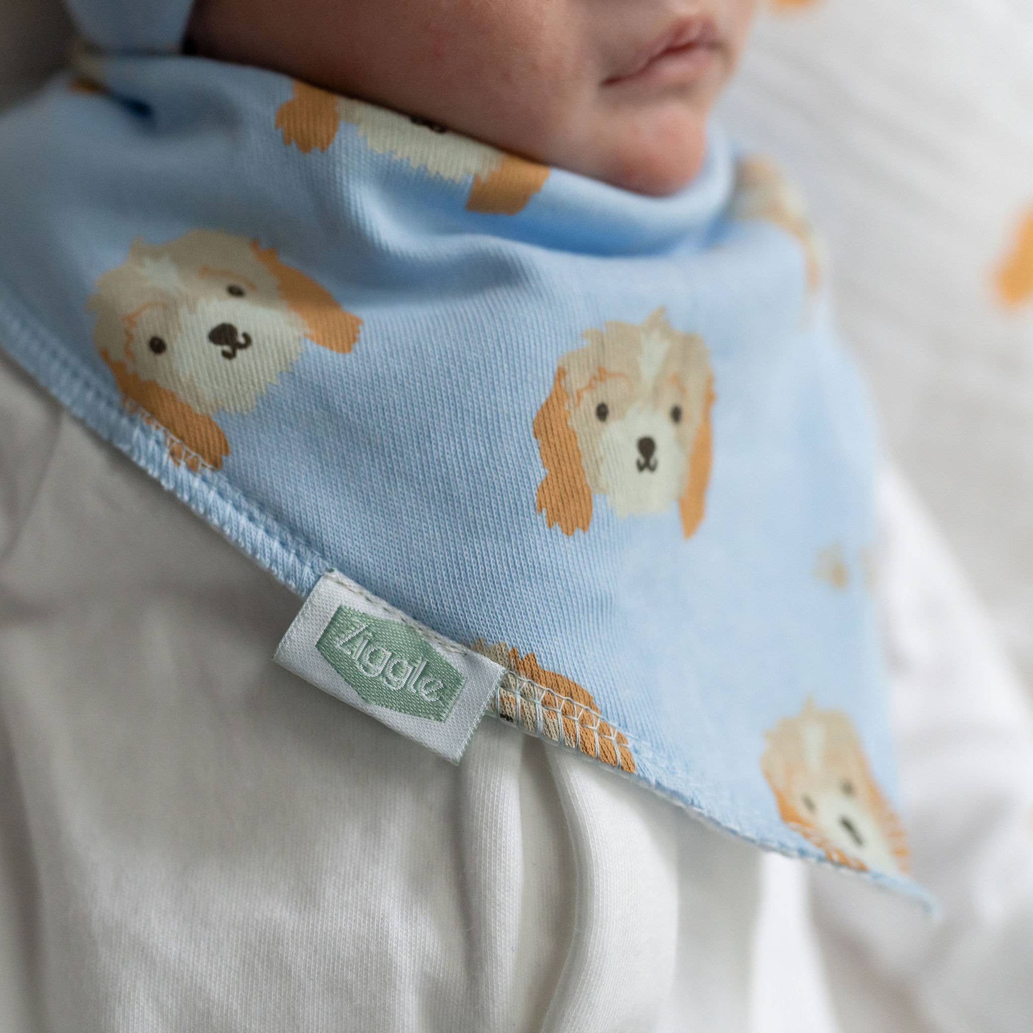 Cockapoo puppy print bib