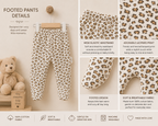 Little Leopard Baby Top & Footed Pants Set: 0-3M