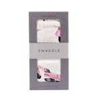 NEWCASTLE CLASSICS Pink Diggers - Natural Bamboo Muslin Swaddle - AdoraBaby