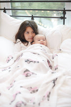 NEWCASTLE CLASSICS Pink Diggers - Natural Bamboo Muslin Swaddle - adorababy.co.uk