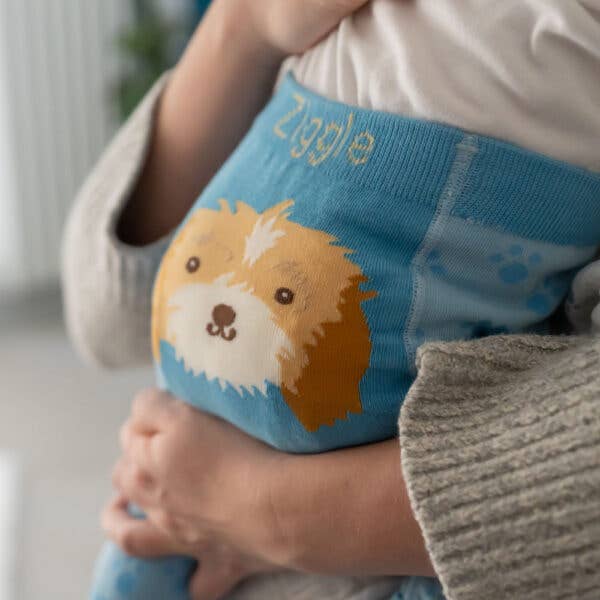 Ziggle Baby Blue Cockapoo Leggings and Socks Set