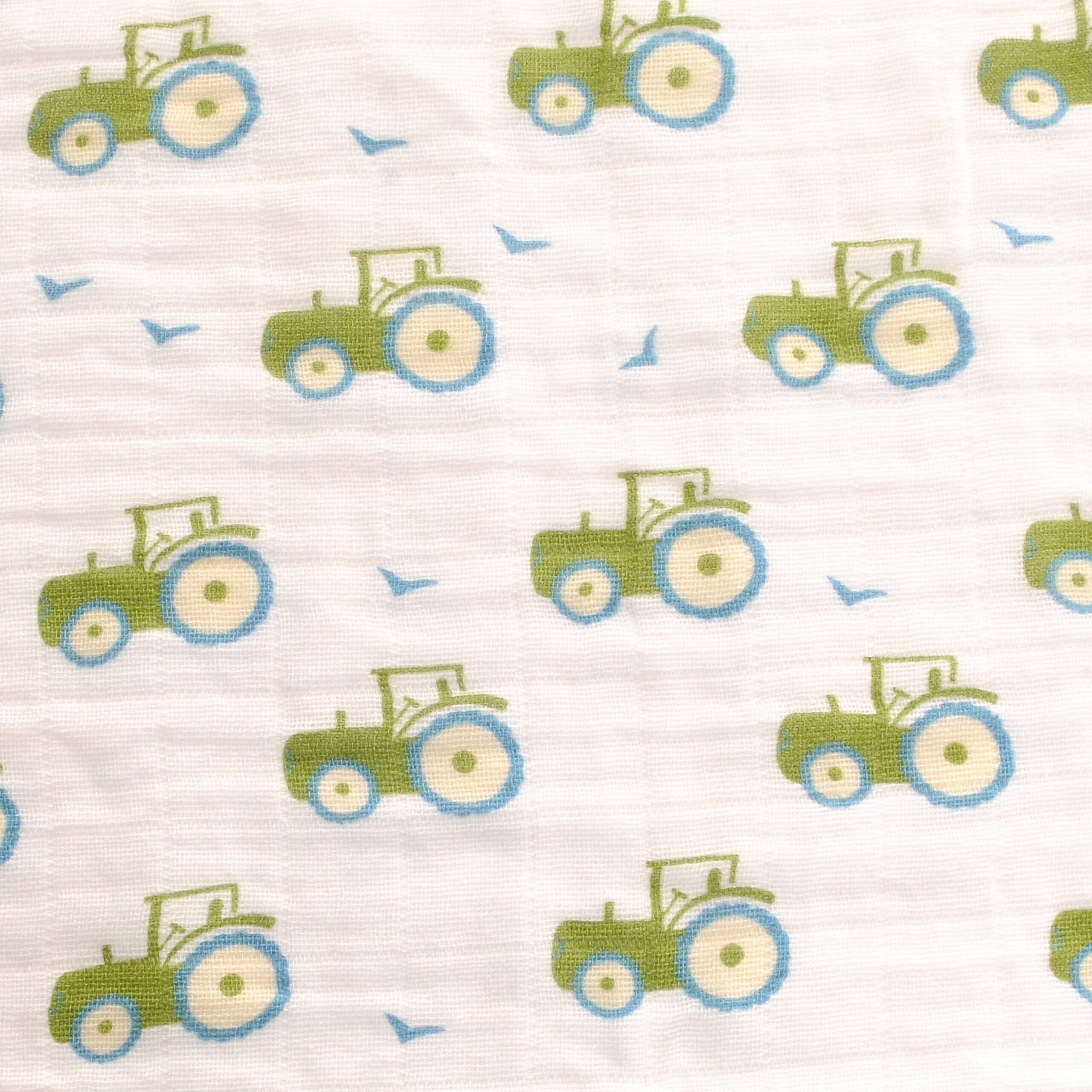 Ziggle Baby Muslin Set - Dinosaurs, Dogs & Tractors