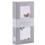 NEWCASTLE CLASSICS Vintage Motorcycles - Natural Bamboo Muslin Swaddle - AdoraBaby