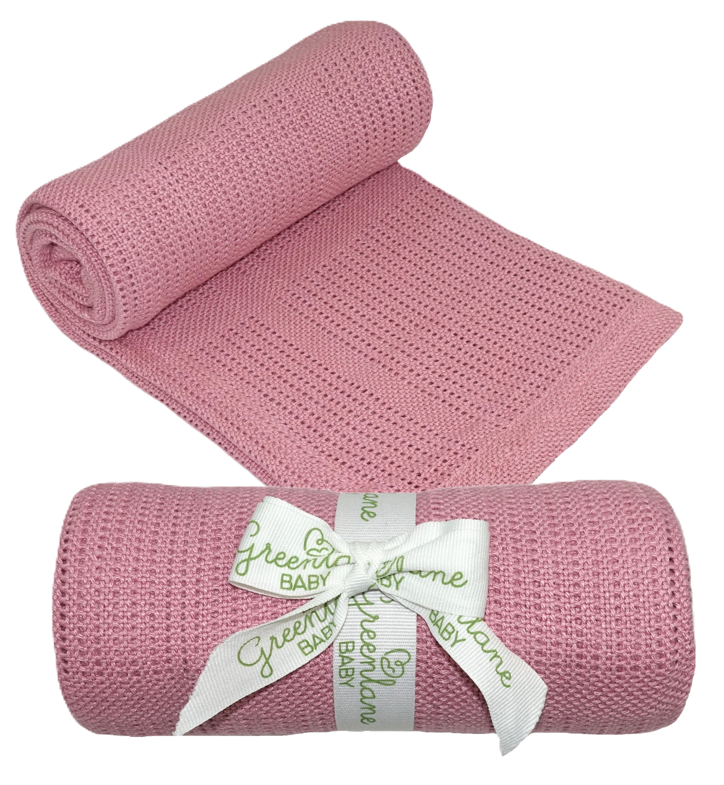 Greenlane Baby Bamboo Cotton Cellular Blanket: Dark Pink