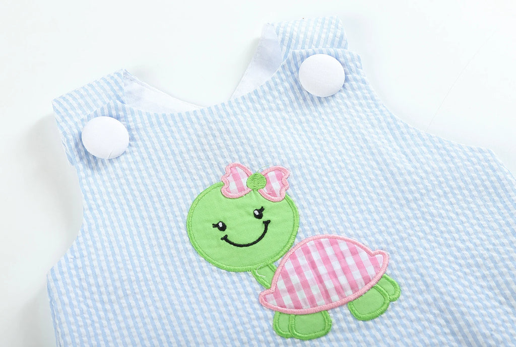 Lil Cactus Blue Striped Swing Top & Ruffle Bloomers set - 3-6 months