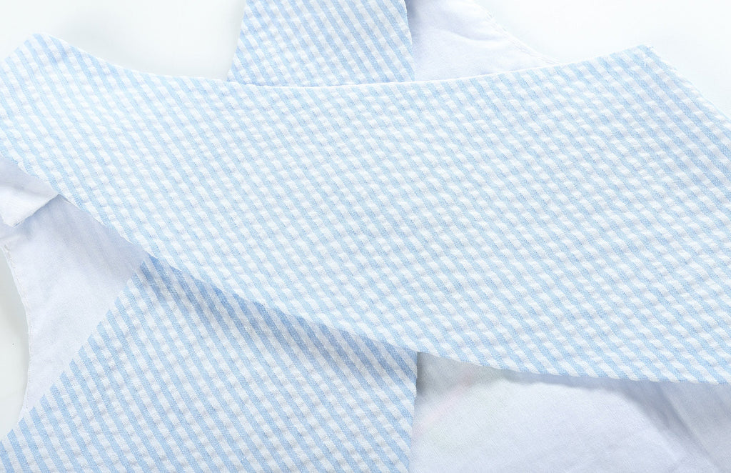 Lil Cactus Blue Striped Swing Top & Ruffle Bloomers set - 3-6 months