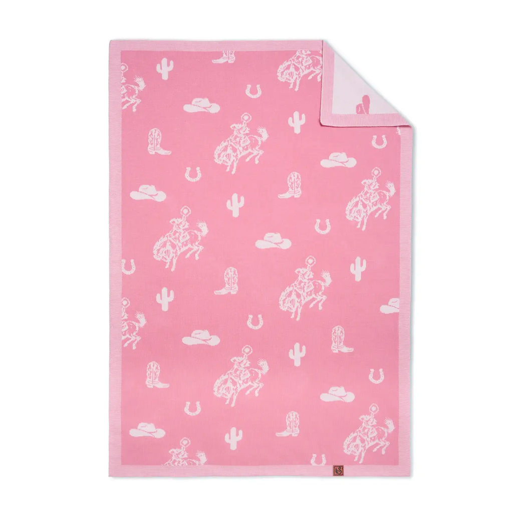 Pink Baby Girls Western Blanket | Cowgirl & Country Design | AdoraBaby