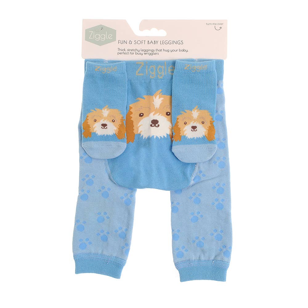 Ziggle Baby Blue Cockapoo Leggings and Socks Set