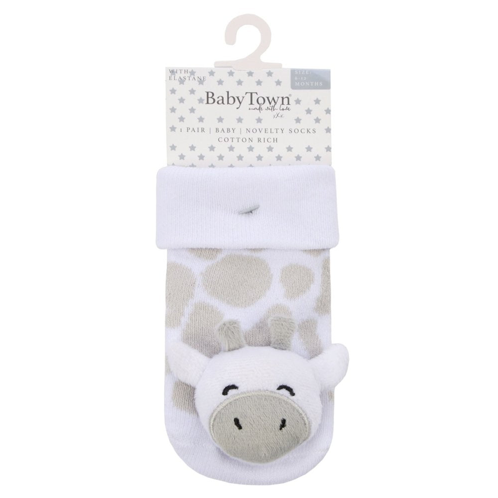 Giraffe Baby Rattle Socks