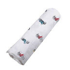NEWCASTLE CLASSICS Vintage Motorcycles - Natural Bamboo Muslin Swaddle - AdoraBaby
