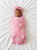 Pink Western Cowgirl Knitted Baby Blanket
