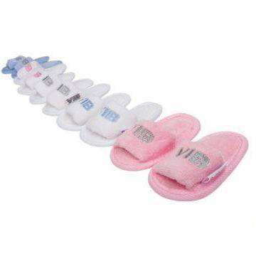 VIB (Very Important Baby) VIB - Baby Boys White & Blue Cotton Velour Spa Sliders - Adorababy