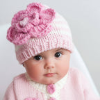 Huggalugs Parfait Pink Ziggy Cardigan & Hat Set