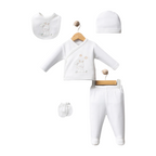 Adorababy.co.uk - white newborn layette set with bunny embroidery
