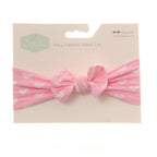 Pink and White Hearts Print Bow Baby Headband