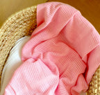 Bright Bots Cellular Baby Blanket 100% Cotton: Bright Pink