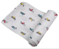 NEWCASTLE CLASSICS Vintage Motorcycles - Natural Bamboo Muslin Swaddle - AdoraBaby.co.uk