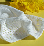 white cellular cotton baby blanket - Adorababy.co.uk