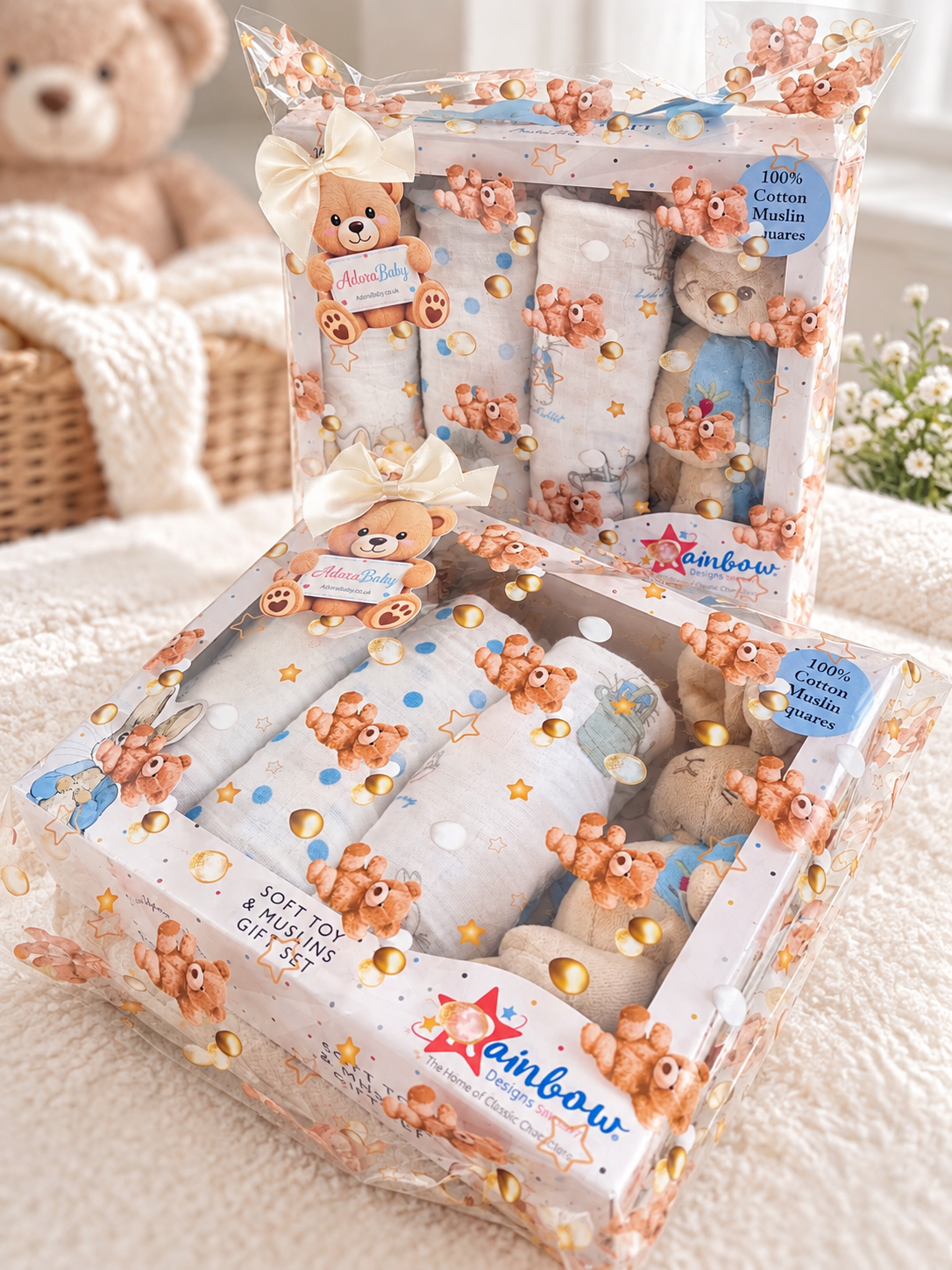 Peter Rabbit Baby Toy & Muslin Gift Set
