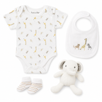Rock-a-Bye Baby Neutral Safari 4 Piece Newborn Gift Boxed Set