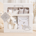 Rock-a-Bye Baby Neutral Safari 4 Piece Newborn Gift Boxed Set