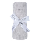 silver grey cellular cotton baby blanket - adorababy.co.uk
