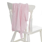 Pink 100% Cotton soft cellular baby blanket - Adorababy.co.uk