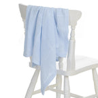 sky blue 100% cotton cellular baby blanket - adorababy.co.uk