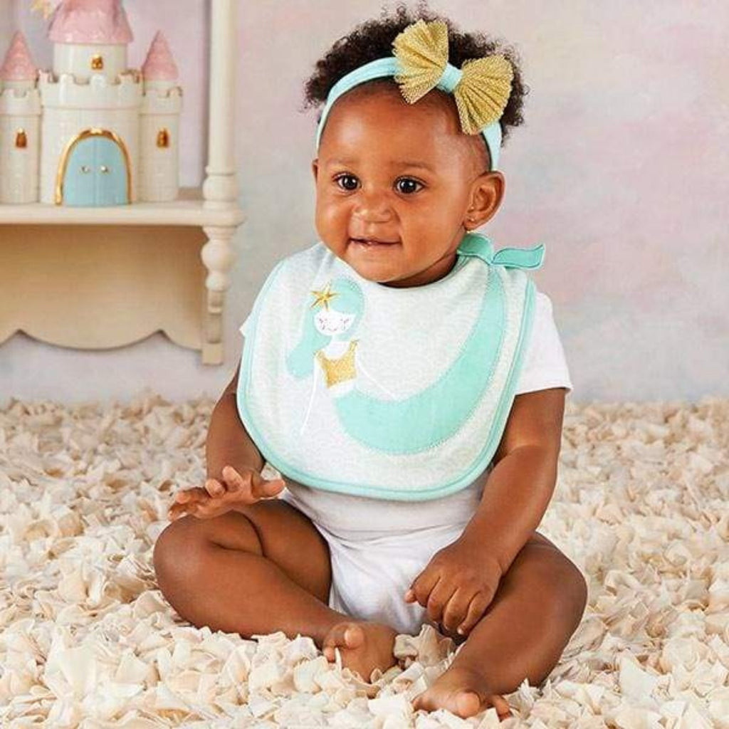 BABY ASPEN Baby Aspen Simply Enchanted Mermaid Bib & Headband Set - AdoraBaby