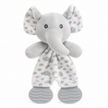 Plush elephant toy with gray and white pattern on a white background - Adorababy.co.uk