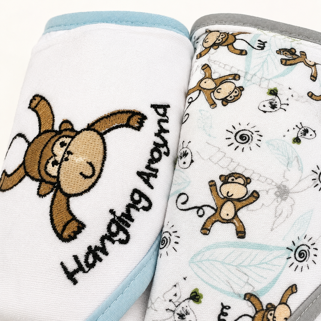 Baby Mode Pack of 2 Hooded Towels - Monkey