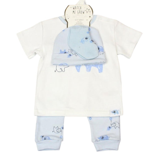 WATCH ME GROW Baby Boys Elephants 4 Piece Set - Adorababy.co.uk