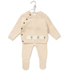 Baby Neutral Knitted Sheep Jumper & Leggings Set