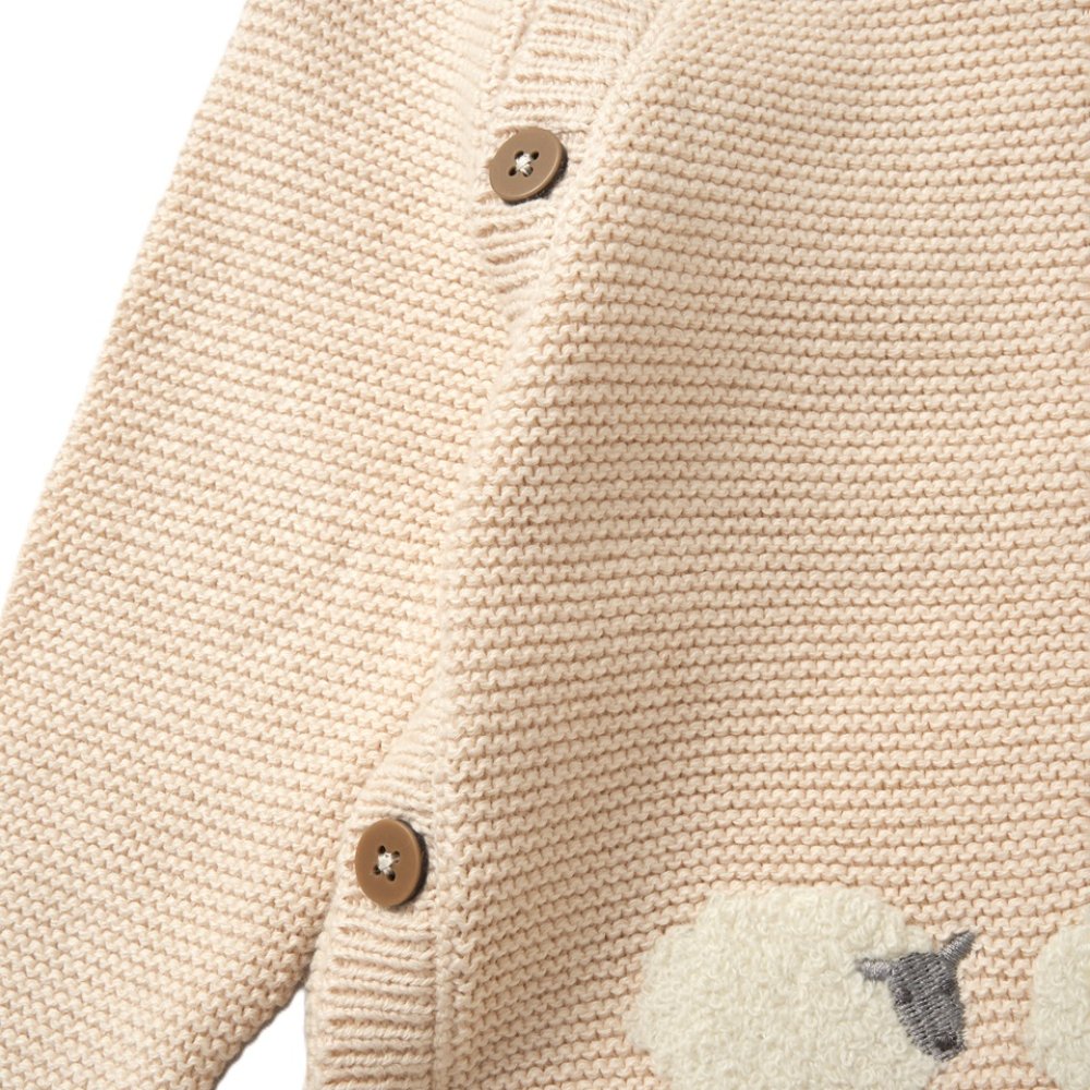 Baby Neutral Knitted Sheep Jumper & Leggings Set