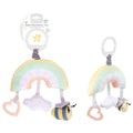 HUGS & KISSES Rainbow & Bumble Bee Soft Toy & Teether - Adorababy.co.uk