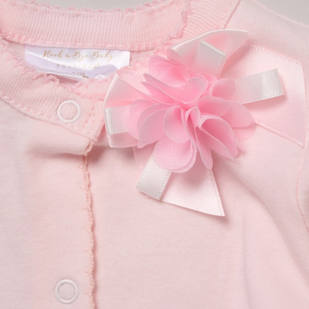Rock A Bye Baby Girls Pink Tutu All In One & Headband Set