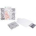 Dalmation dotty print Baby folding changing mat with packaging on a white background