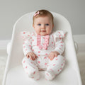 Baby Girls Pink Heart Velour All in One