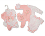 Adorable Pink Elephant 4-Piece Newborn Gift Set