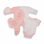 Adorable Pink Elephant 4-Piece Newborn Gift Set