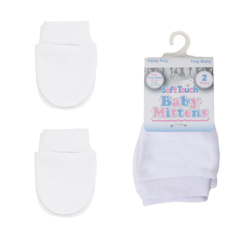 SOFT TOUCH Soft Touch Prem Baby Scratch Mitts - 2 Pack - AdoraBaby