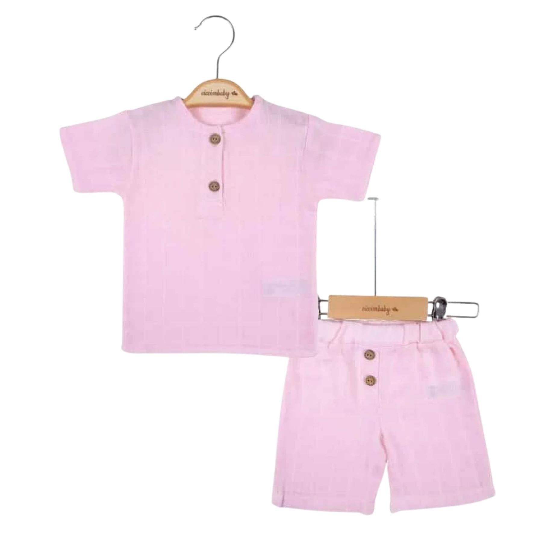 CICCIMBABY Pink Summer Top & Shorts Set - The Baby Place/ AdoraBaby.co.uk