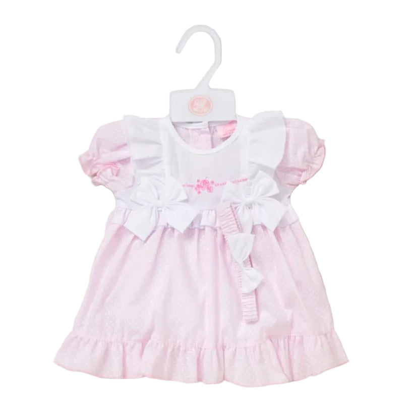 Pink and white baby dress - Adorababy.co.uk