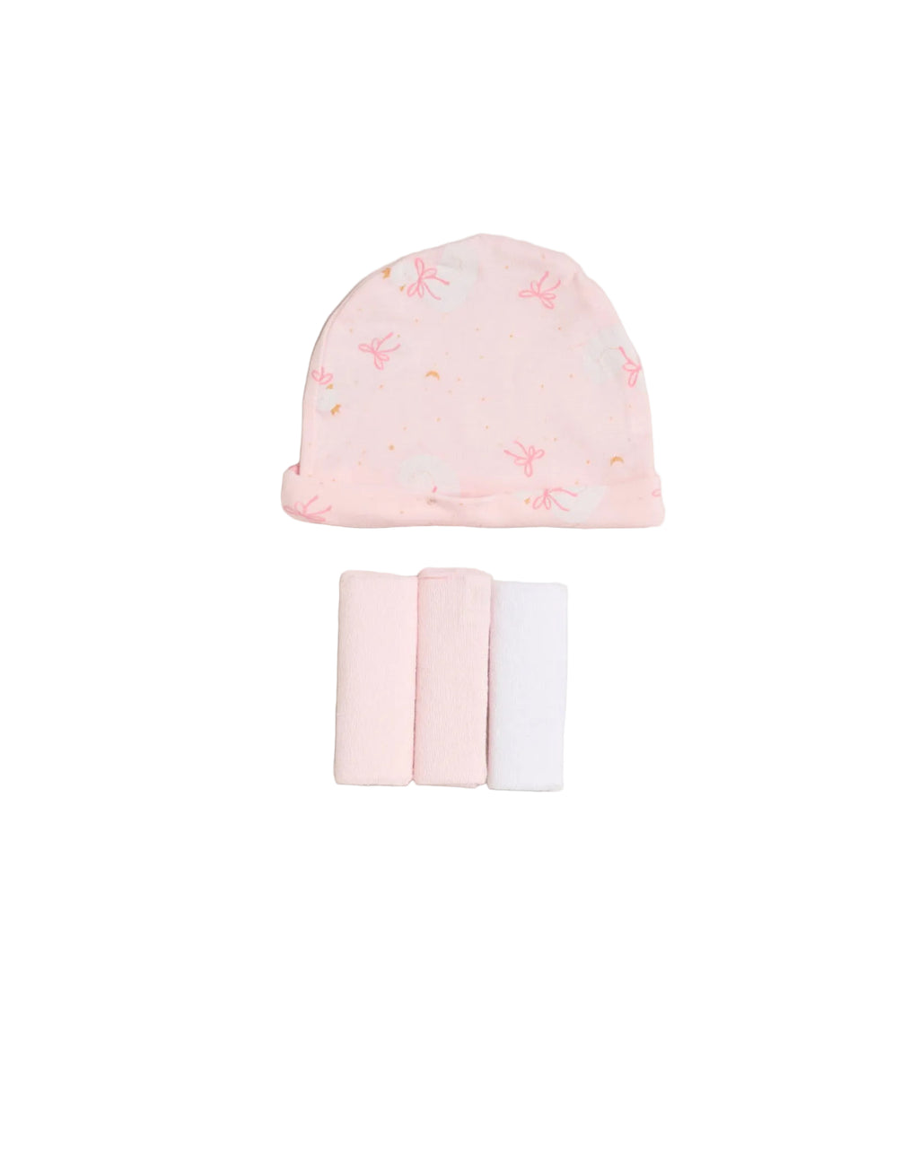 Baby Girls Pink & White Swan Princess 10 Piece Layette Gift Set