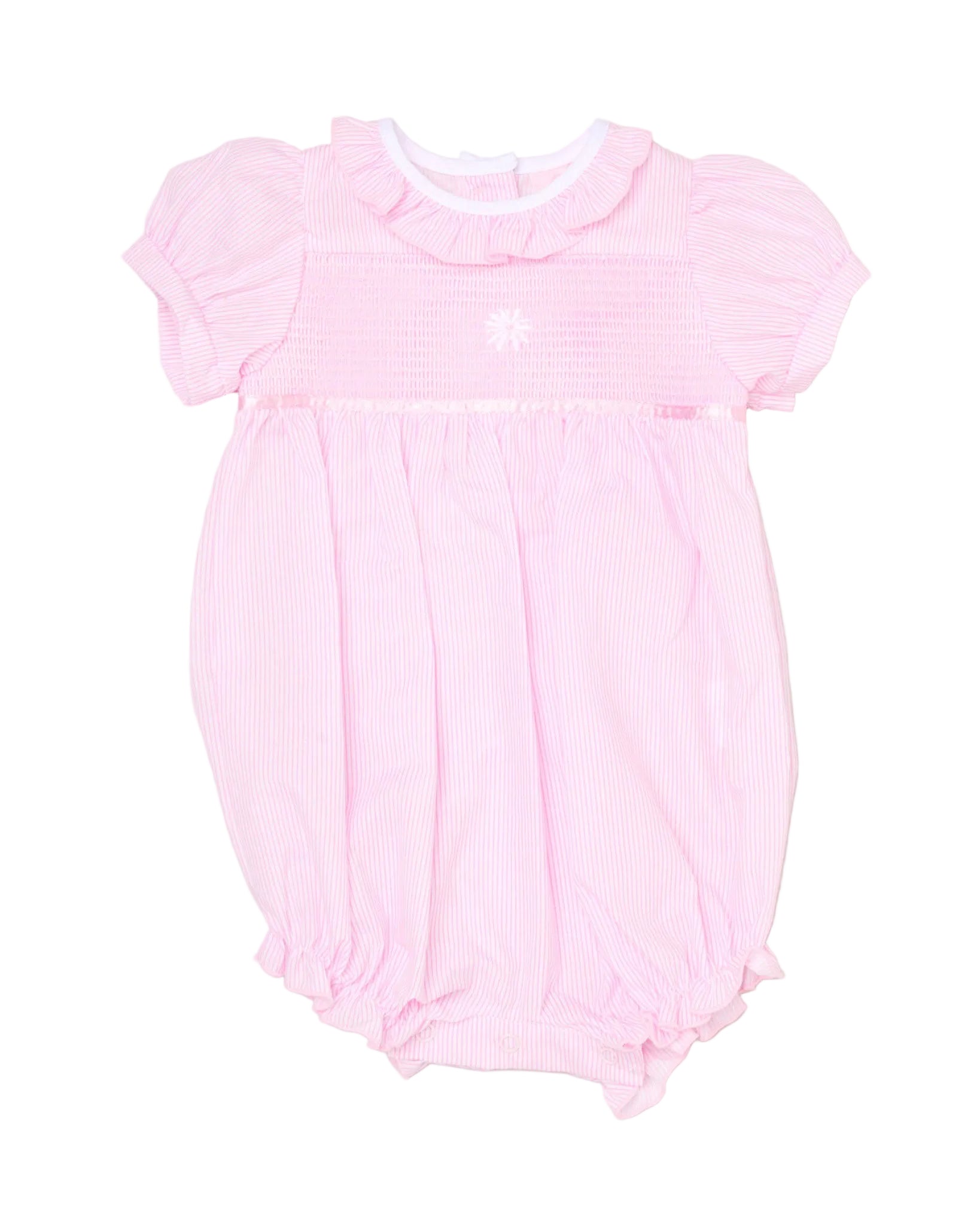AdoraBaby.co.uk - pink ruffled baby girl summer romper