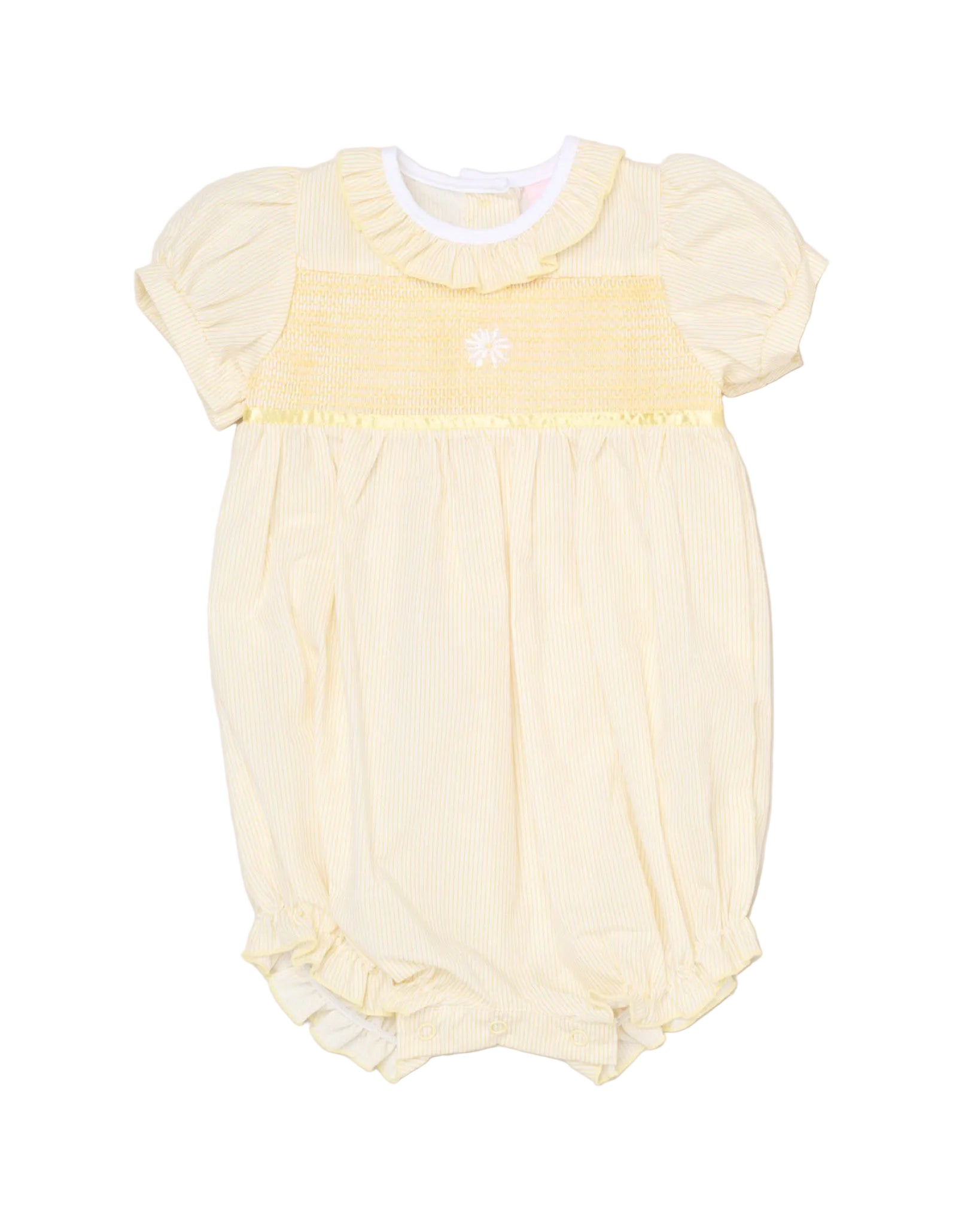Rockabye Baby Smocked Ruffle Daisy Romper